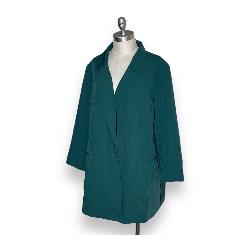 Eloquii Blazer Emerald Green Size 26 Plus Size Ca… - image 3